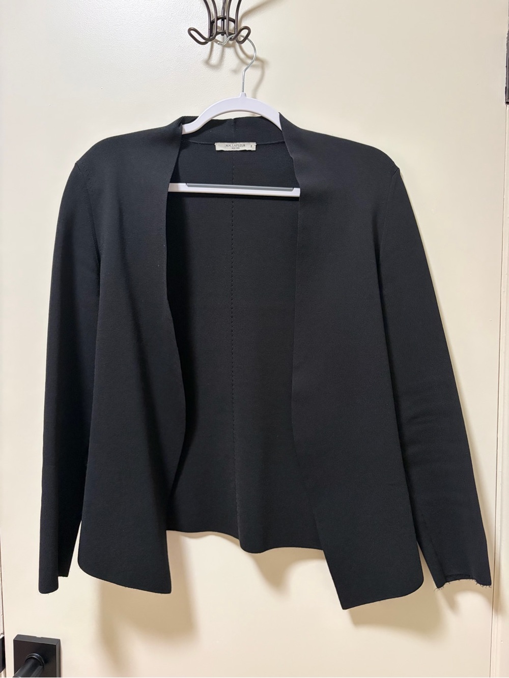 MM Lafleur Black Open-Front Blazer